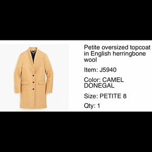 🌟🌟🌟J.Crew wool coat 🌟🌟🌟